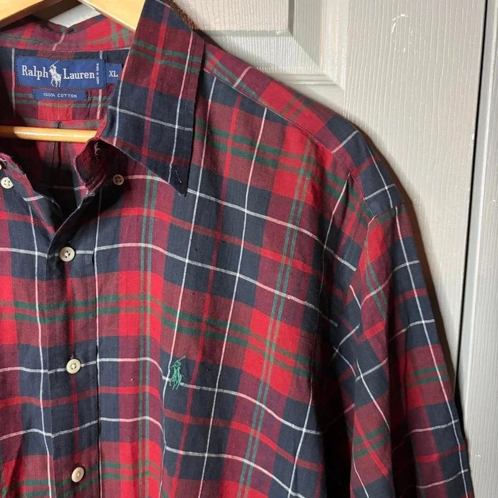 Polo Ralph Lauren plaid button up shirt Size‎ XL